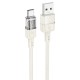 Кабель HOCO U129 transparent charging data cable USB to Type-C 3A 1.2m Beige
