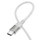 Кабель HOCO U129 transparent charging data cable USB to Type-C 3A 1.2m Grey