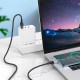 Кабель HOCO U129 transparent charging data cable USB to Type-C 3A 1.2m Black