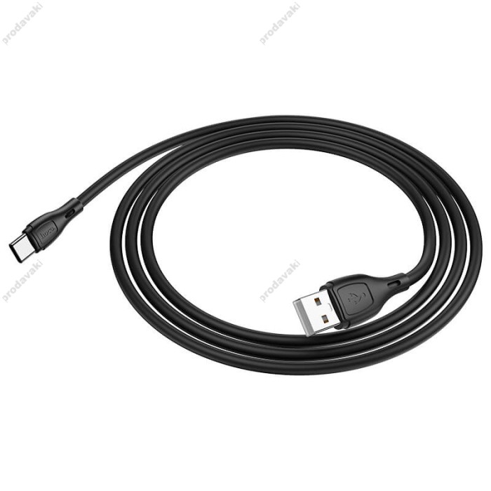 Кабель HOCO X61 Ultimate silicone charging data cable USB to Type-C 3A 1m Black