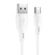 Кабель HOCO X61 Ultimate silicone charging data cable USB to Type-C 3A 1m White