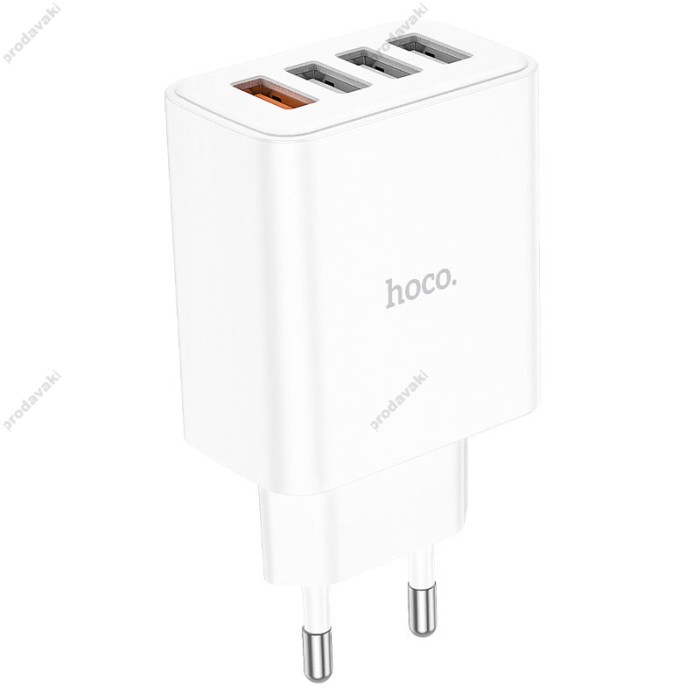 Мережевий зарядний пристрій HOCO C102A Fuerza four-port charger 28.5W White