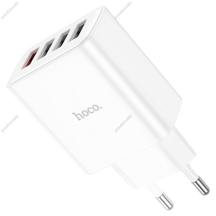 Мережевий зарядний пристрій HOCO C102A Fuerza four-port charger 28.5W White