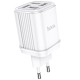 Мережевий зарядний пристрій HOCO C84A Resolute four-port charger 17W White