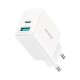 Мережевий зарядний пристрій JoyRoom JR-TCF21 Dual port 20W White