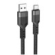 Кабель HOCO U110 charging data cable USB to Type-C 3A 1.2m Black