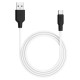 Кабель Hoco X21 Plus Silicone USB to Type-C 3A 2m Black-White