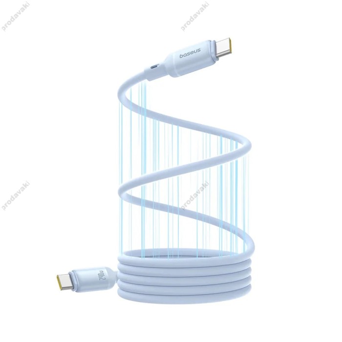 Кабель Baseus PicoGo Magnetic Liquid Silicone Type-C to Type-C 240W 5A 1m Blue P10376800311-00
