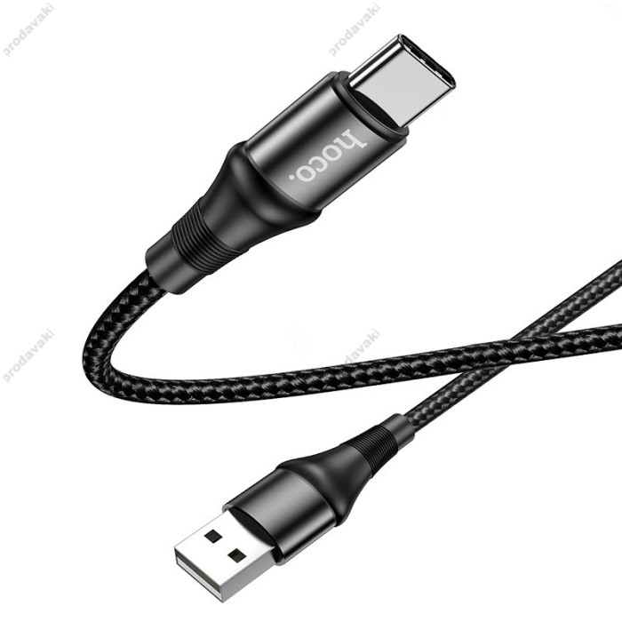 Кабель HOCO X50 Excellent charging data cable USB to Type-C 3A 1m Black