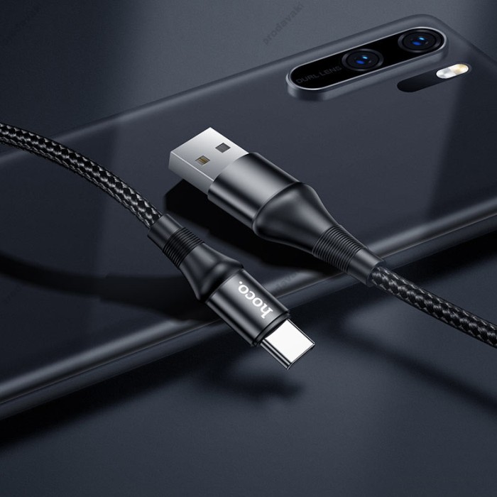 Кабель HOCO X50 Excellent charging data cable USB to Type-C 3A 1m Black
