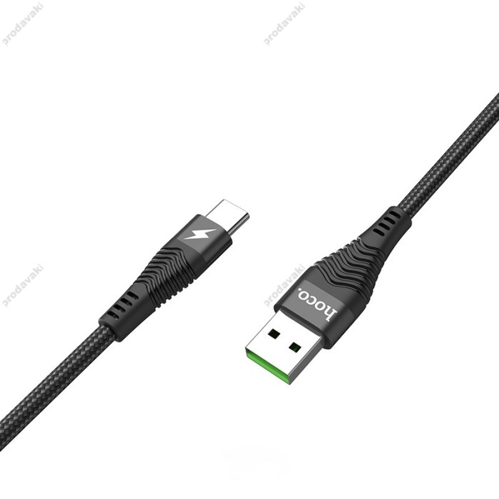 Кабель Hoco U53 Flash USB to Type-C 5A 1.2m Black