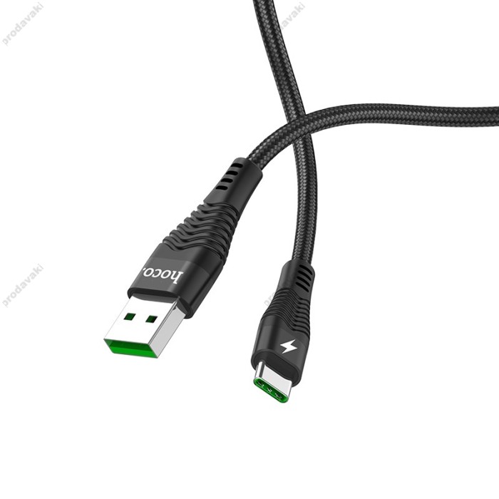 Кабель Hoco U53 Flash USB to Type-C 5A 1.2m Black