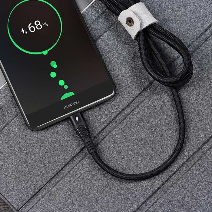 Кабель Hoco U53 Flash USB to Type-C 5A 1.2m Black