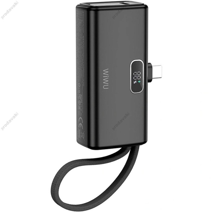 Повербанк портативний акумулятор Power bank WiWU Wi-P044 ESPRESSO Mini Type-C 20W 5000 mAh Black