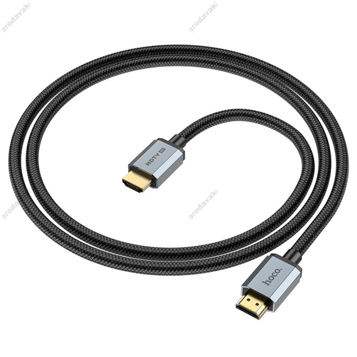 Кабель HOCO US03 Male to Male HD data cable HDMI to HDMI 2.0 4K 1m Black