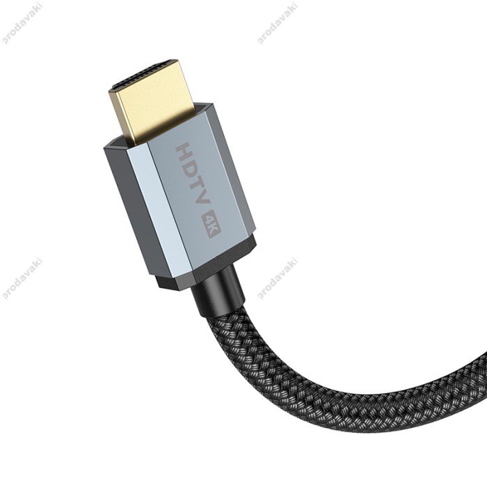 Кабель HOCO US03 Male to Male HD кабель HDMI to HDMI 2.0 4K 3m Black
