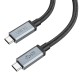 Кабель HOCO US06 HD high speed data cable USB3.2 20Gbps Type-C to Type-C 100W 5A 2m Black