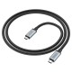 Кабель HOCO US06 HD high speed data cable USB3.2 20Gbps Type-C to Type-C 100W 5A 1m Black