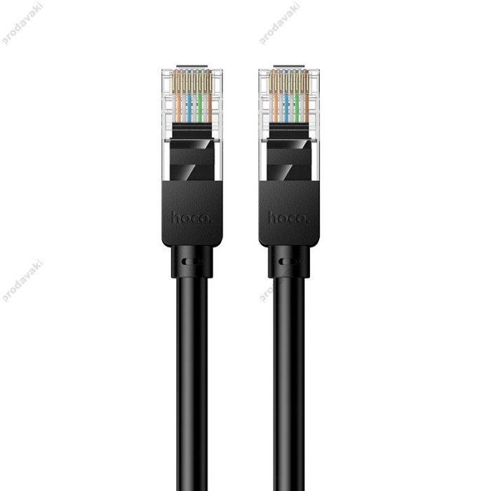 Інтернет кабель (Патч-корд) HOCO US14 Gigabit network cable CAT6 1Gbps 1m Black