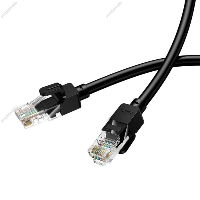 Інтернет кабель (Патч-корд) HOCO US14 Gigabit network cable CAT6 1Gbps 3m Black