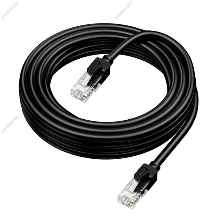Інтернет кабель (Патч-корд) HOCO US14 Gigabit network cable CAT6 1Gbps 5m Black