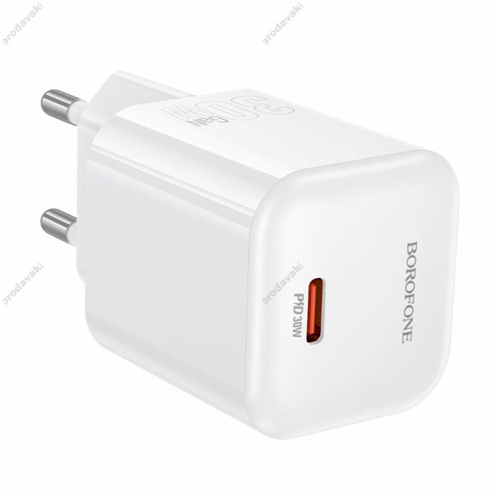 Мережевий зарядний пристрій BOROFONE BN34 Mini single port charger 30W White