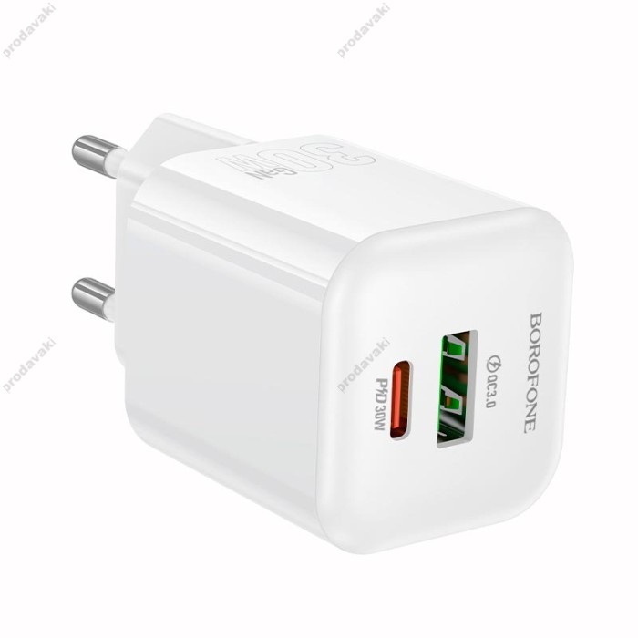 Мережевий зарядний пристрій BOROFONE BN35 Mini charger 30W White