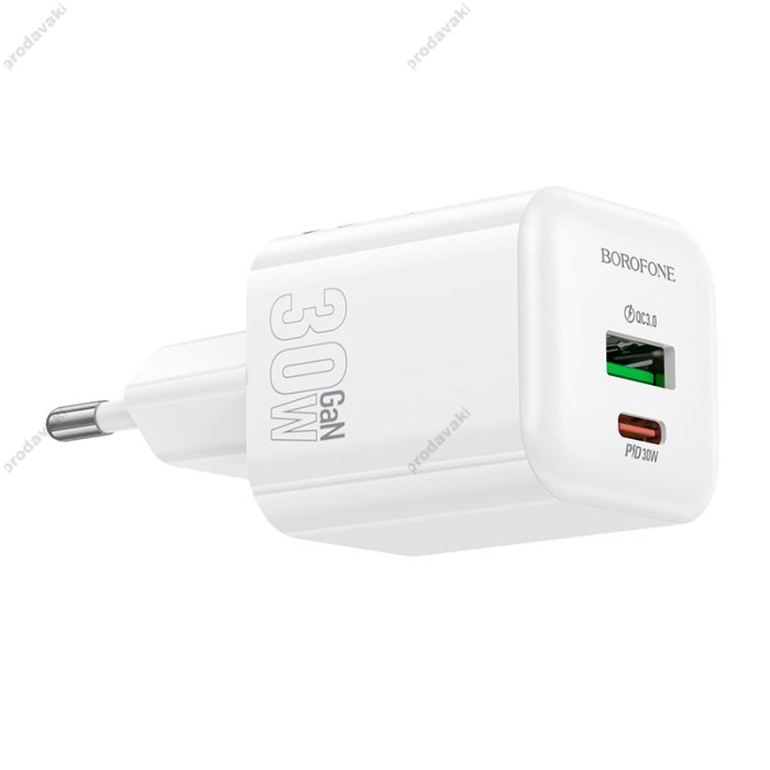 Мережевий зарядний пристрій BOROFONE BN35 Mini charger 30W White