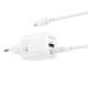 Мережевий зарядний пристрій BOROFONE BN35 Mini charger Type-C to Type-C cable 30W White