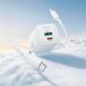 Мережевий зарядний пристрій BOROFONE BN35 Mini charger Type-C to Type-C cable 30W White