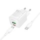 Мережевий зарядний пристрій BOROFONE BN35 Mini charger Type-C to Type-C cable 30W White