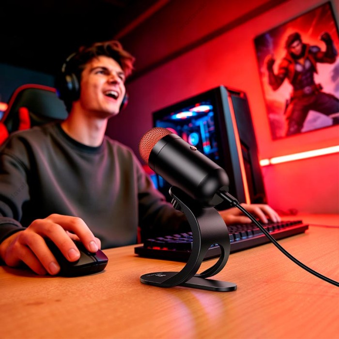 Мікрофон провідний настільний ігровий HOCO L50 Profit PC gaming microphone 1.5m Black