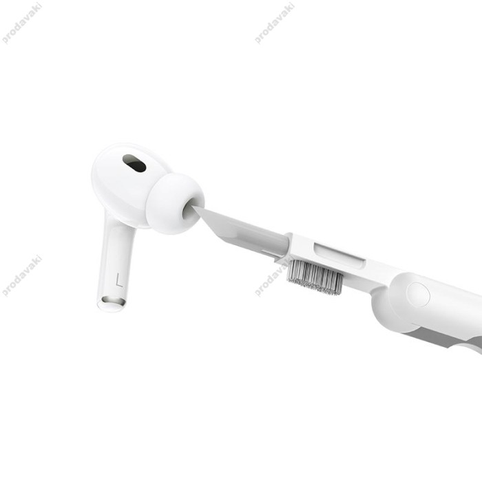 Щітка для очистки навушників HOCO UT1 3-in-1 Multifunctional cleaning tool for digital devices White