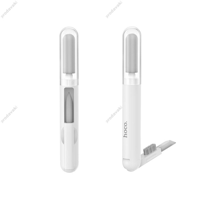 Щітка для очистки навушників HOCO UT1 3-in-1 Multifunctional cleaning tool for digital devices White