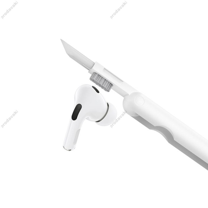 Щітка для очистки навушників HOCO UT1 3-in-1 Multifunctional cleaning tool for digital devices White