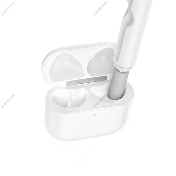 Щітка для очистки навушників HOCO UT1 3-in-1 Multifunctional cleaning tool for digital devices White