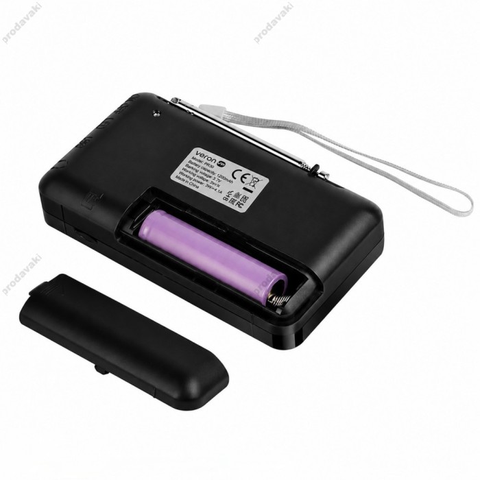 Портативний радіоприймач Veron PR30 Portable radio AM/FM USB/TF/BT5.3 5W Black