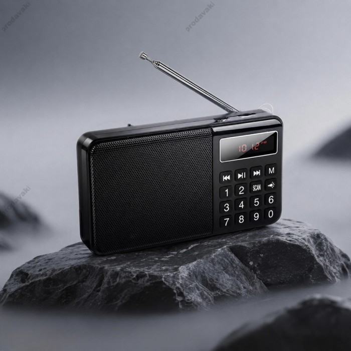 Портативний радіоприймач Veron PR30 Portable radio AM/FM USB/TF/BT5.3 5W Black