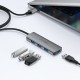 USB-Хаб ACEFAST J17 Multifunction Adapter 4в1 USB to 4xUSB 3.0 Grey
