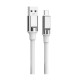 Кабель XO NB251 Liquid Silicone Rubber USB to Type-C 6A 1m White