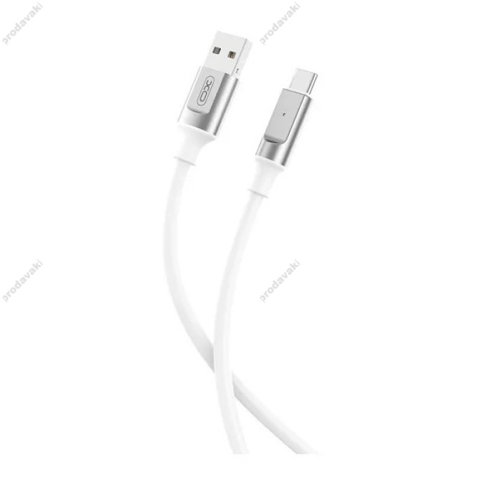 Кабель XO NB251 Liquid Silicone Rubber USB to Type-C 6A 1m White