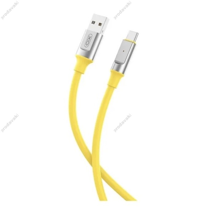 Кабель XO NB251 Liquid Silicone Rubber USB to Type-C 6A 1m Yellow