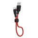 Кабель Hoco X21 Plus Silicone USB to Type-C 3A 0.25m Black-Red