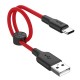Кабель Hoco X21 Plus Silicone USB to Type-C 3A 0.25m Black-Red