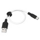 Кабель Hoco X21 Plus Silicone USB to Type-C 3A 0.25m Black-White
