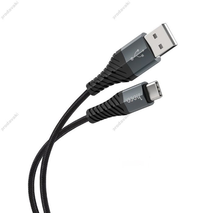 Кабель Hoco X38 Cool USB to Type-C 3A 1m Black