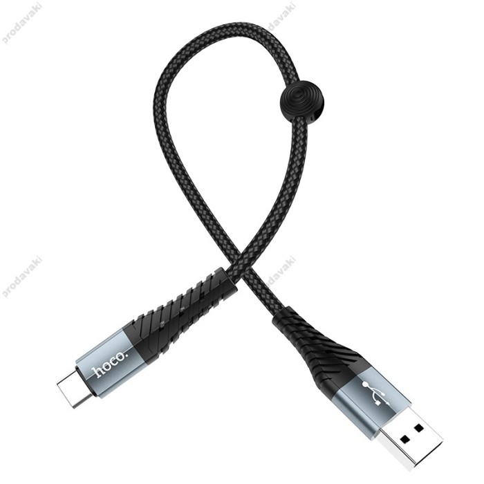 Кабель Hoco X38 Cool USB to Type-C 3A 0.25m Black