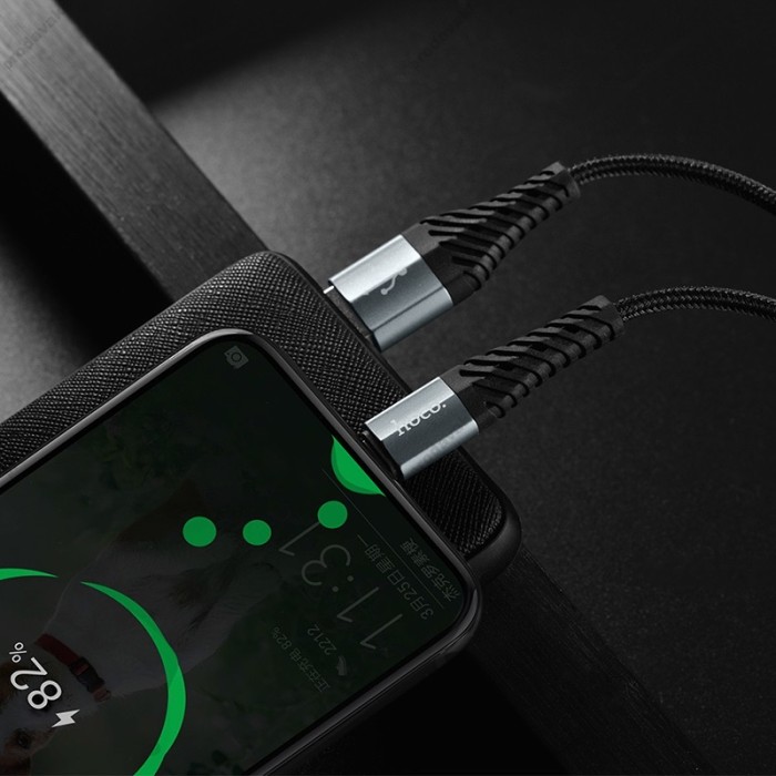Кабель Hoco X38 Cool USB to Type-C 3A 1m Black