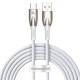 Кабель Baseus Glimmer Series Fast Charging Data Cable USB to Type-C 100W 6A 1m White CADH000402