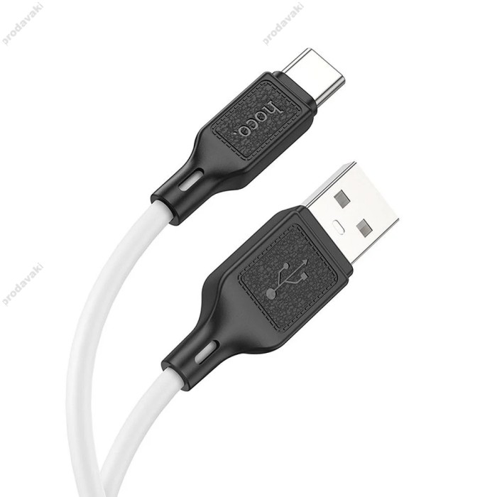 Кабель HOCO X90 Cool silicone charging data cable USB to Type-C 3A 1m White
